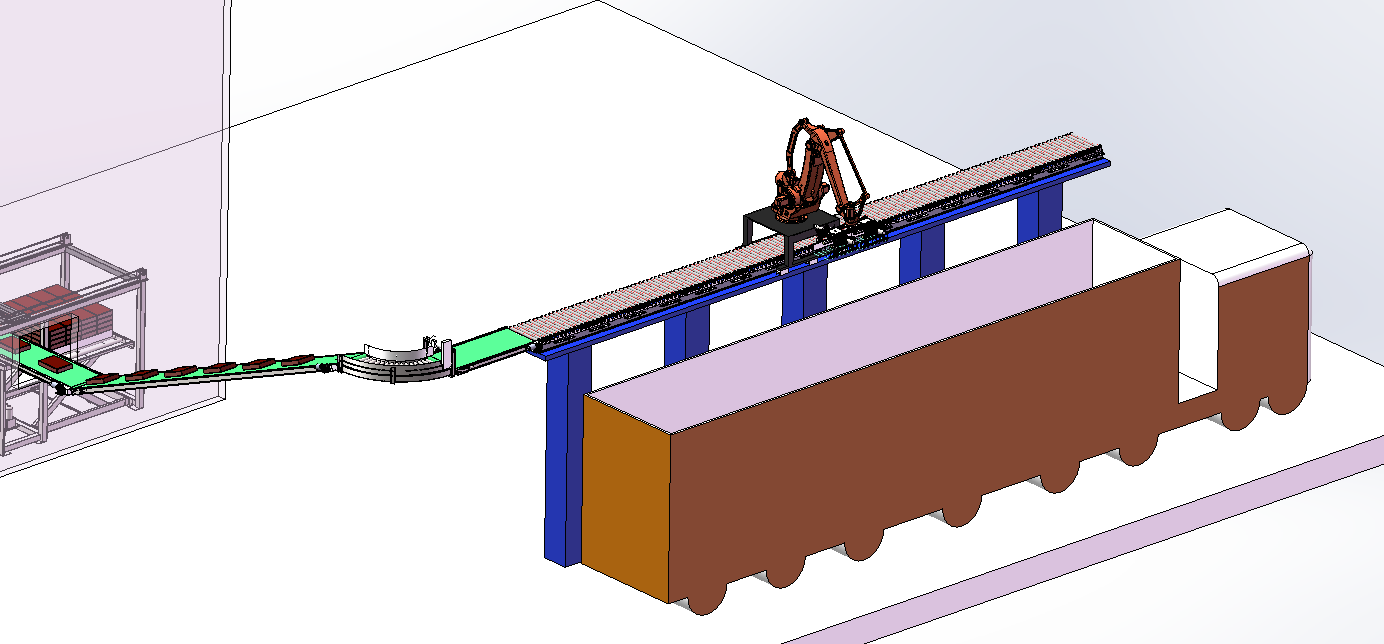 Automatic loading and unloading truck handling robot hand project ...